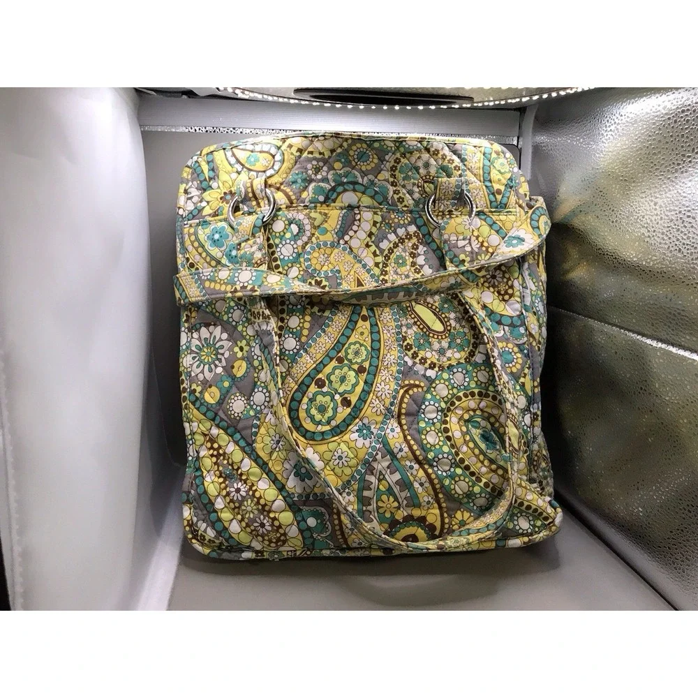Vera Bradley‎ Campus Tote In Lemon Parfait Retired